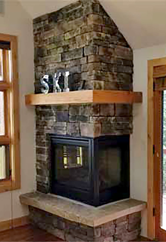 Wood stove installation